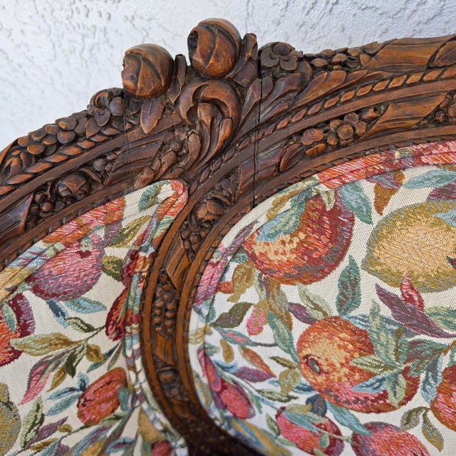 Antique French Regency Rams Heads Walnut Club Lounge Chair For Sale - Image 12 of 18