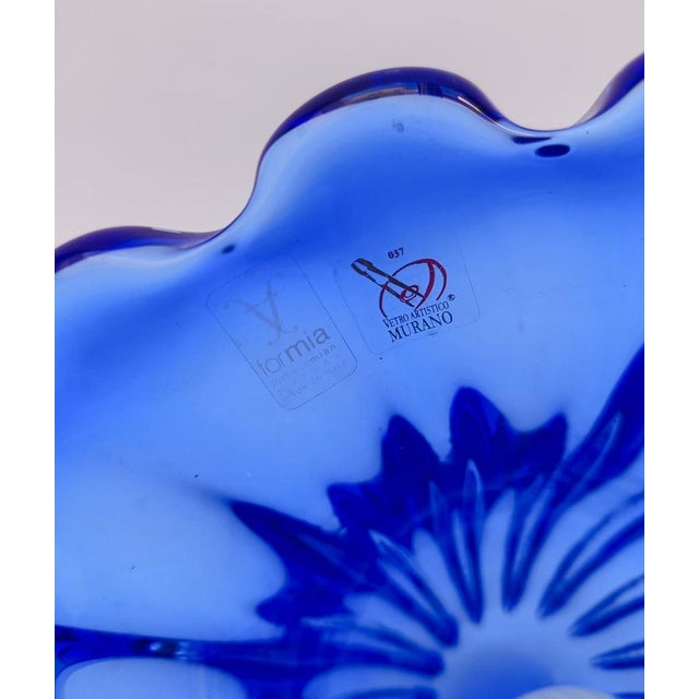 Shell with Blue Murano Glass Pearl, 1980s For Sale - Image 11 of 13