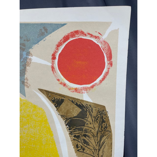 Mid 20th Century Mid Century Block Print Anne Meredith Barry Signed Numbered Summers Garden For Sale - Image 6 of 10
