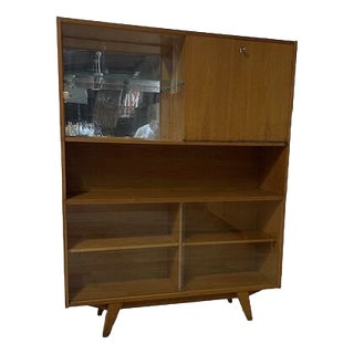 Vintage Bookcase with Bar by Jiroutek For Sale