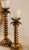 Vintage Gold Palm Tree Candle Holders With Crystal Prisms – Pair For Sale - Image 4 of 5