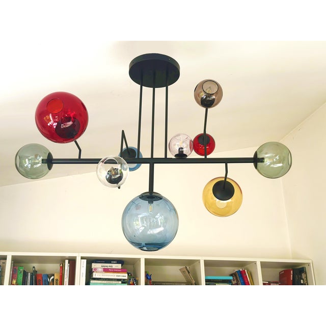 Contemporary Multicolor Spheres Murano Glass Sputnik Chandelier by Simoeng For Sale - Image 10 of 17