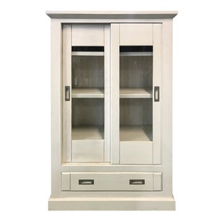White Oak Display Cabinet For Sale