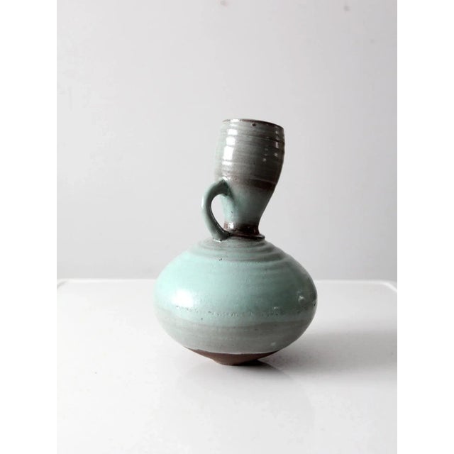 Ceramic Vintage Studio Art Pottery Pitcher For Sale - Image 7 of 11