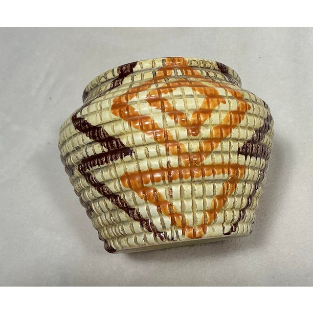 Vintage Mid-Century Ceramic Lidded Jar Native American Southwestern Inspired For Sale - Image 9 of 12