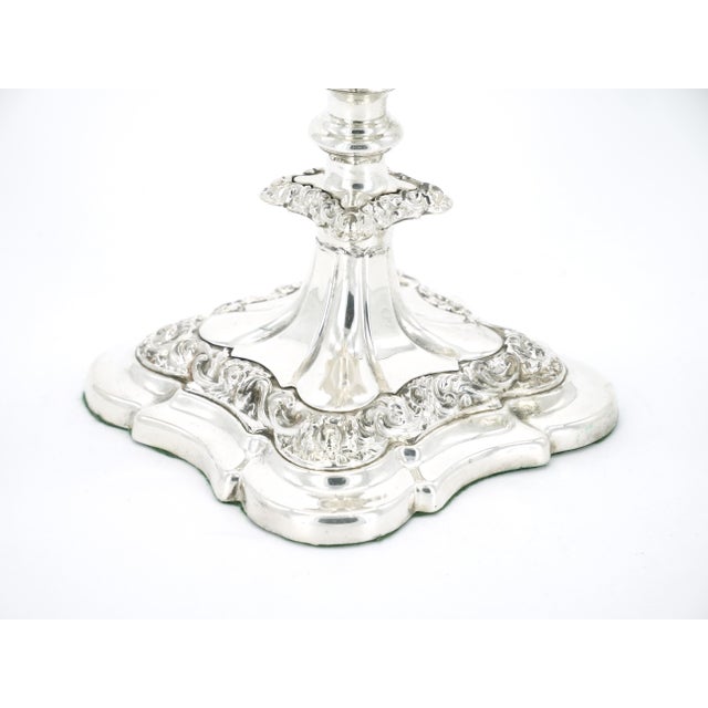 Large 19th Century English Sheffield Silver-Plated Five-Light Convertible Candel For Sale - Image 9 of 13