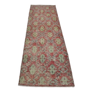 Geometric Vintage Anatolian Wool Carpet For Sale