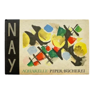 Ernst Wilhelm Nay " Acquarelle " Vintage 1956 1st Edtn Mid Century Modernist Fine Art Lithograph Print Hardcover Art Book