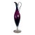 Vintage Hand Blown Italian Empoli Amethyst Art Glass Pitcher With Twisted Handle For Sale
