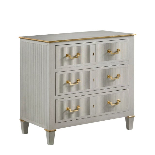 Modern History Home Modern History Copenhagen Bedside Chest - Grey For Sale - Image 4 of 4