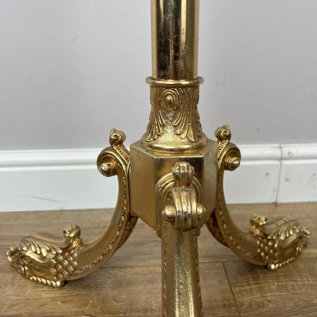 Gold Vintage French Ornate Brass Coat Rack For Sale - Image 8 of 14