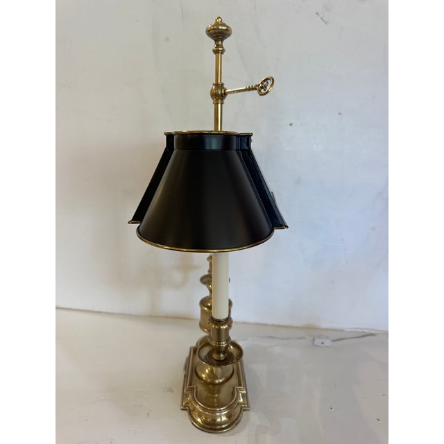 Metal 1980s Frederick Cooper Solid Brass and Metal Buillotte Lamp For Sale - Image 7 of 8