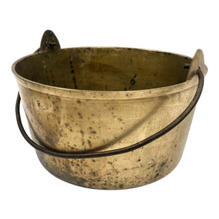 Antique Brass and Iron Pot/Planter For Sale