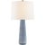 Barbara Barry for Visual Comfort Signature Athens Large Table Lamp in Polar Blue Crackle with Linen Shade For Sale