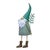 2020s Iron Metal Standing Garden Gnome with Flower (Set of 2) For Sale - Image 5 of 5