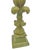 Ceramic Large Fleur-De-Lis Crackle Glaze Chartreuse Sculpture For Sale - Image 7 of 10