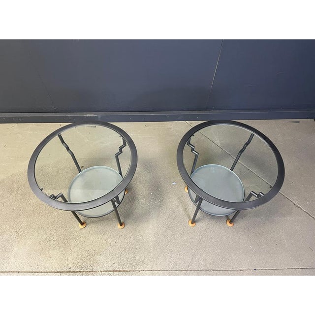 Postmodern Side Tables, 1980s, Set of 2 For Sale - Image 10 of 12