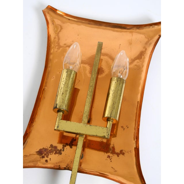 Large Mid-Century Church Wall Lamps in Copper and Brass, 1950s, Set of 2 For Sale - Image 14 of 18