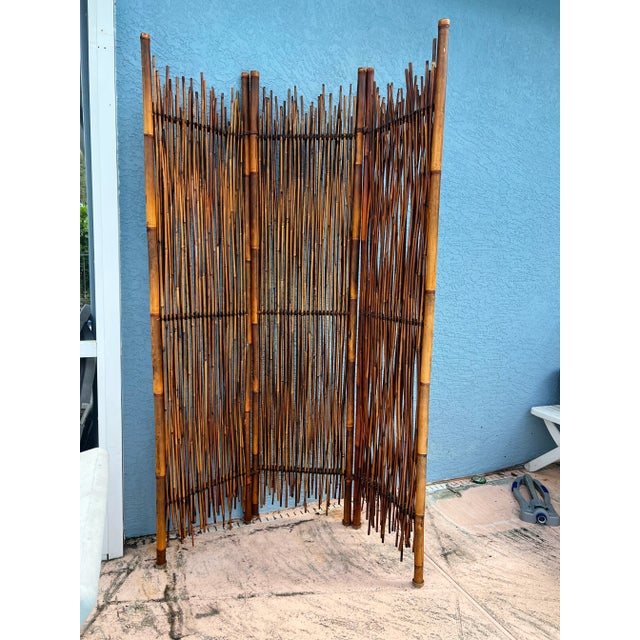 Nautical Vintage Bamboo Wall ,Divider For Sale - Image 3 of 12