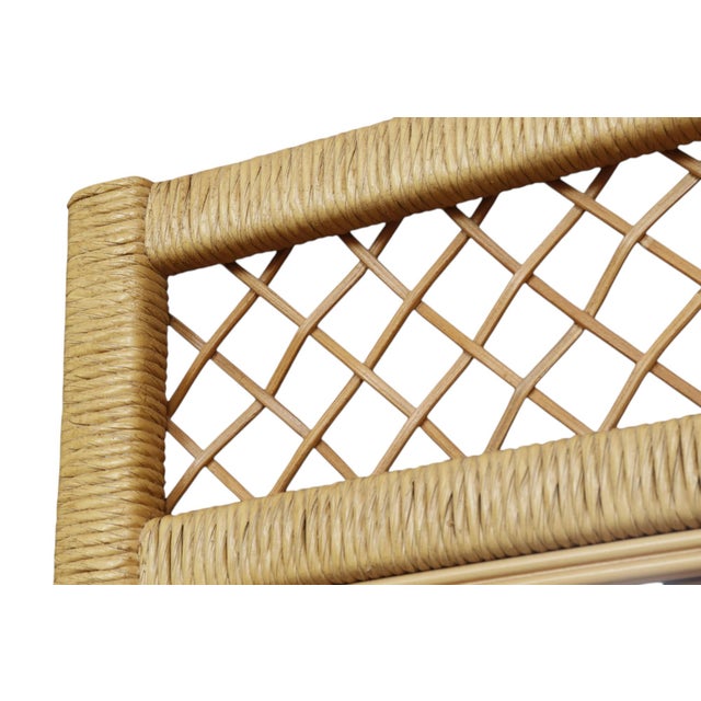 Lexington Furniture Henry Link for Lexington Rattan Wall Mirror For Sale - Image 4 of 7