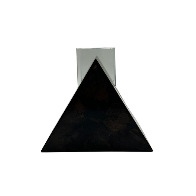 Brutalist Morin Choinière Montréal Sculptural Wood & Glass Object For Sale - Image 3 of 6