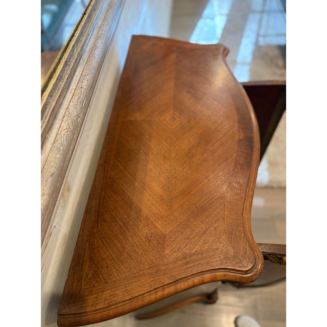 Sienna Antique French Provincial Walnut Cabinet With Parquetry Doors For Sale - Image 8 of 12