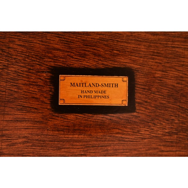 Maitland Smith Georgian Flame Mahogany Double Pedestal Extension Dining Table, Newly Refinished For Sale - Image 13 of 14