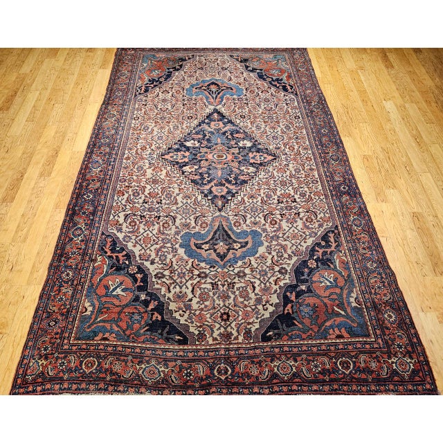"A masterwork of 19th-century Persian weaving, this exceptional antique Bidjar rug dates to the third quarter of the...