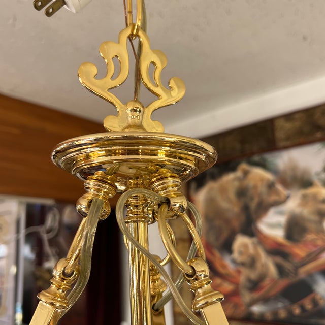 Vintage store alabaster chandelier