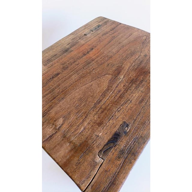 Spanish Colonial Rustic Oak Stool For Sale - Image 6 of 18