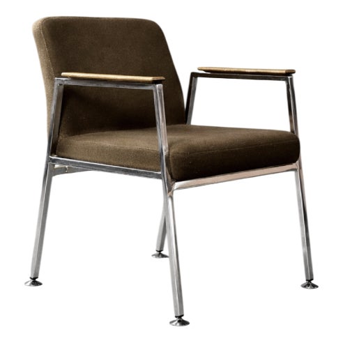 Mid-Century Modern German Brown Conference Chair from Drabert, 1970s For Sale