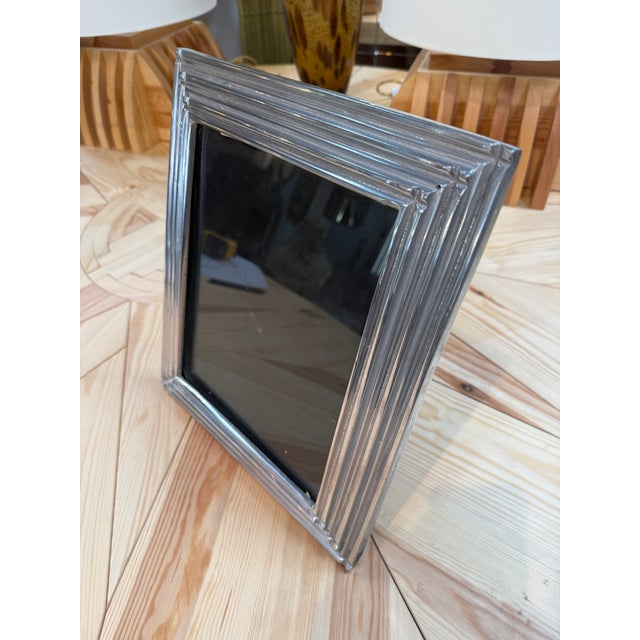 Silver-Tone Stepped Picture Frame For Sale In Los Angeles - Image 6 of 7