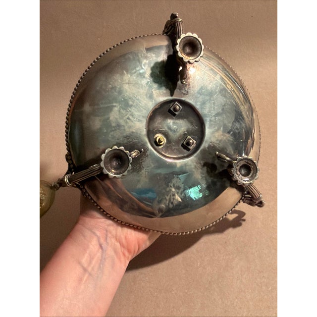 1890s Very Fine Victorian Silverplate and Glass Vase Fauna and Trumpet Antique For Sale In New York - Image 6 of 7