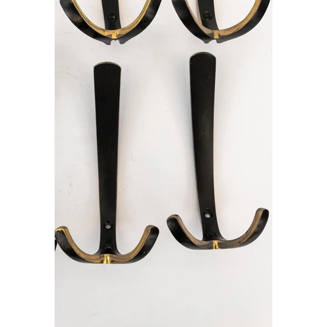 Brass Wall Hooks by Hertha Baller, 1950s, Set of 12 For Sale - Image 4 of 5