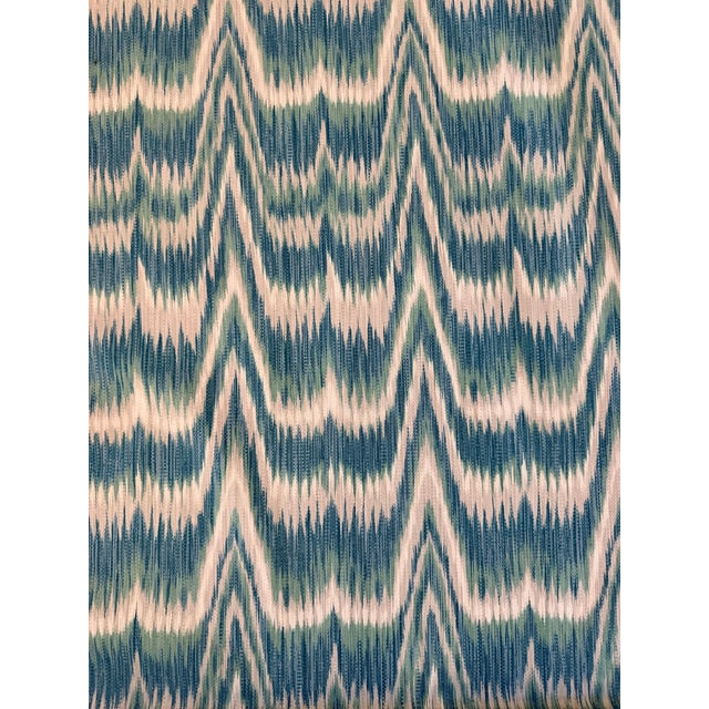 Schumacher Kamalia Ikat Print 3 yards Aegean Fabric 175120 Classic Prints Collection Pattern Name: Kamalia Ikat Print...