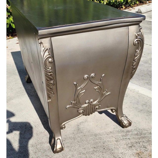 Gray Vintage Baroque Rococo Chests Bombay Pair For Sale - Image 8 of 18