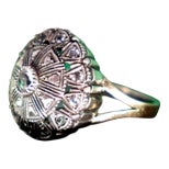 Gold and Silver Shower Ring with Zirconias For Sale