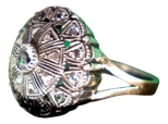 Gold and Silver Shower Ring with Zirconias