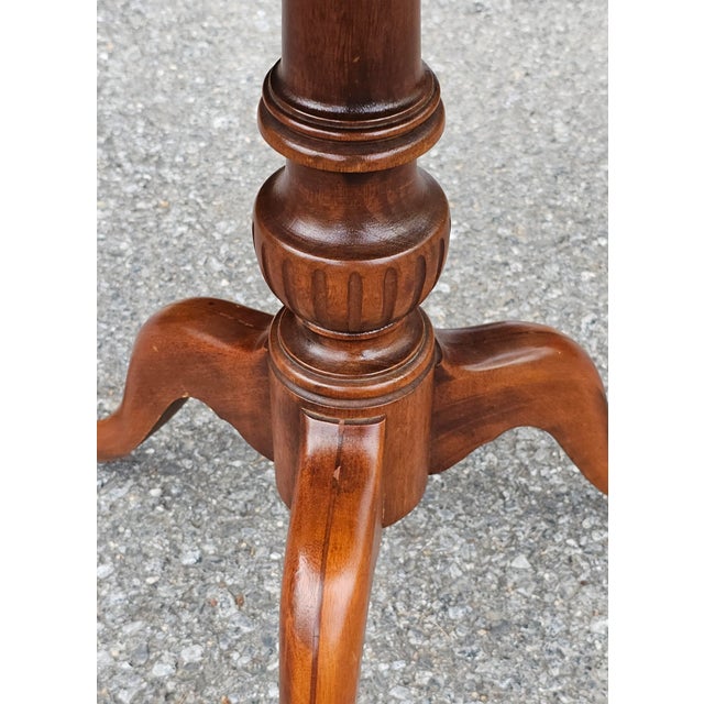 12 Imperial Grand Rapids Magogany Pedestal Tripod Pie Crust Tea Table For Sale In Washington DC - Image 6 of 11