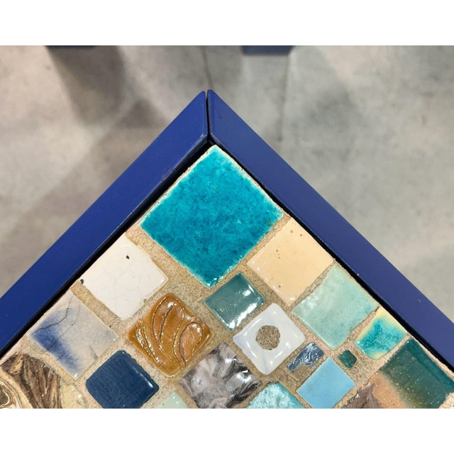 Wooden and Ceramic Side Tables, 1980s, Set of 2 For Sale - Image 9 of 18