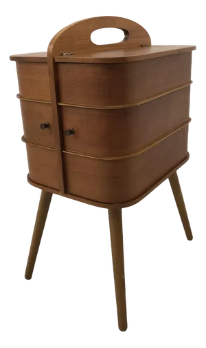 Wooden Sewing Cabinet, 1960s