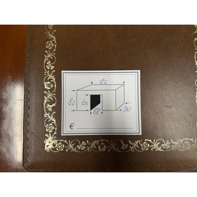 English Desk with Brown Leather For Sale - Image 18 of 18