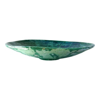 Mid 20th Century Handcrafted Ceramic Glazed Decorative Bowl For Sale