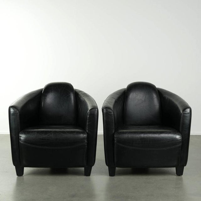 Black Cowhide Aviator Armchairs, Set of 2 For Sale - Image 14 of 14