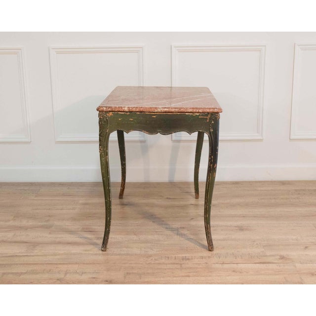 Regency Period Painted Game Table with Marble Top, Early 19th Century For Sale - Image 9 of 9
