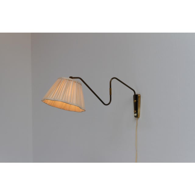 Danish Articulating Brass Wall Light by Teknika, Denmark, 1950s For Sale - Image 6 of 18