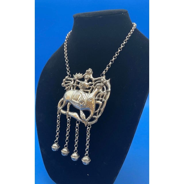 Antique Chinese Silver Qilin Necklace For Sale - Image 12 of 16