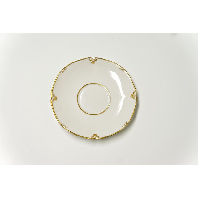 French Ch Field Haviland Limoges Bouillon Cups & Saucers Set of 4 For Sale - Image 3 of 10