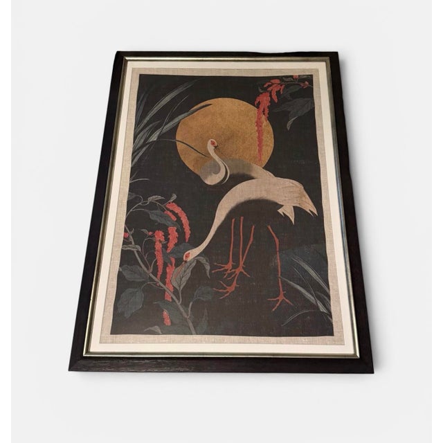 Mind The Gap “Cranes at Night” Linen Framed Artwork Print 22” x 28” Stunning Mind the Gap printed linen artwork portrays...