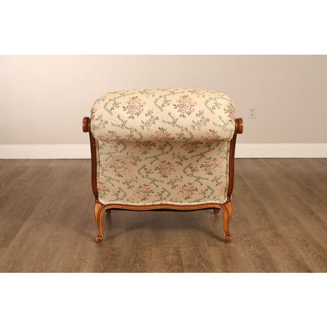 French Louis XV Style Two Piece Chaise Lounge Chair With Ottoman For Sale - Image 17 of 18
